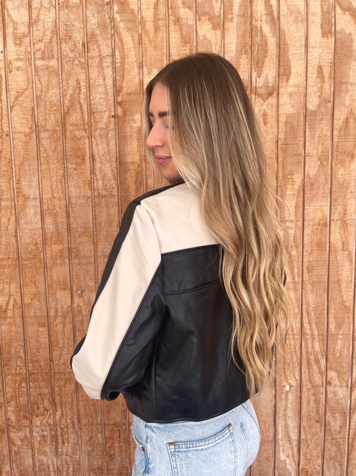 Cropped Leather Jacket