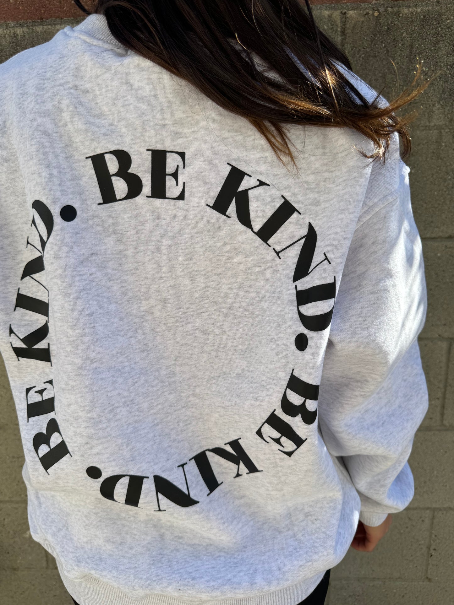 Heather Grey Be Kind Pullover